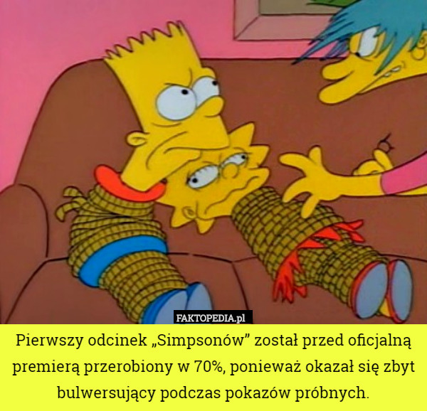 Pierwszy odcinek „Simpsonów” został przed oficjalną premierą przerobiony