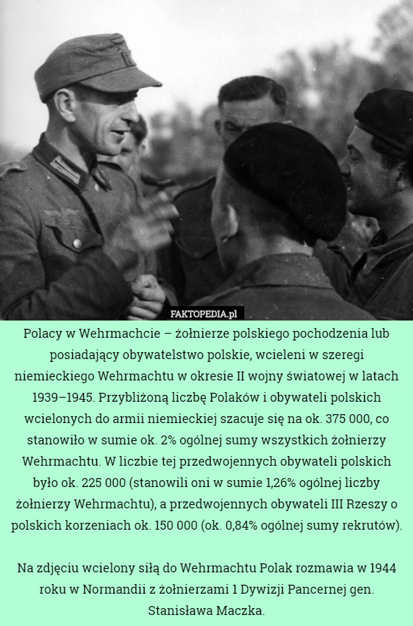 Polacy w Wehrmachcie – żołnierze polskiego pochodzenia lub posiadający obywatelstwo