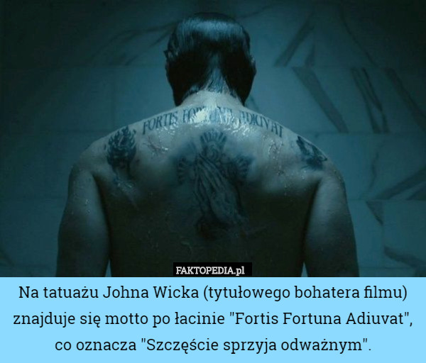 Na tatuażu Johna Wicka (tytułowego bohatera filmu) znajduje się motto po