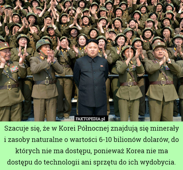 Szacuje się, że w Korei Północnej znajdują się minerały i zasoby naturalne