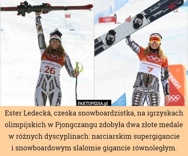 Ester Ledecká, czeska snowboardzistka, na igrzyskach olimpijskich w...