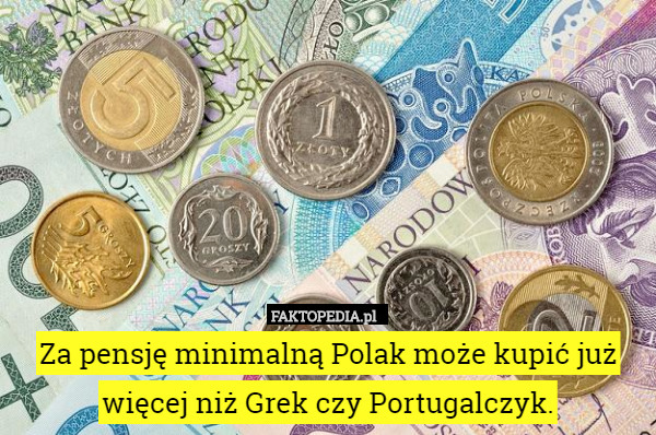 Za pensję minimalną Polak może kupić już więcej niż Grek czy...
