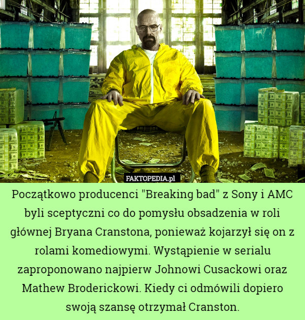 Początkowo producenci "Breaking bad" z Sony i AMC byli sceptyczni