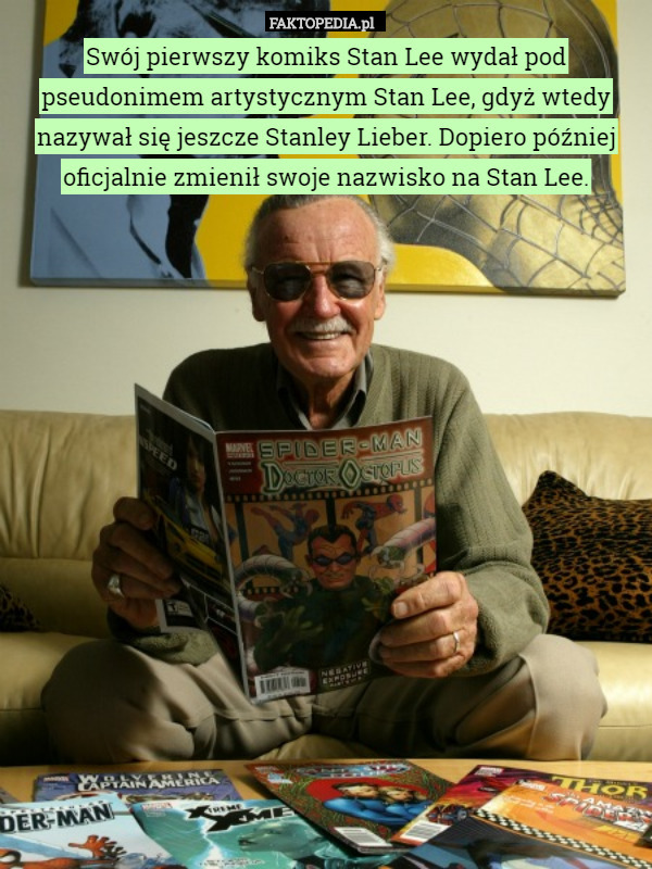 Swój pierwszy komiks Stan Lee wydał pod pseudonimem artystycznym Stan Lee,