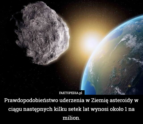 Prawdopodobieństwo uderzenia w Ziemię asteroidy w ciągu następnych kilku