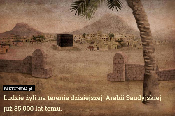 Ludzie byli w Arabii Saudyjskiej już 85 000 lat temu.