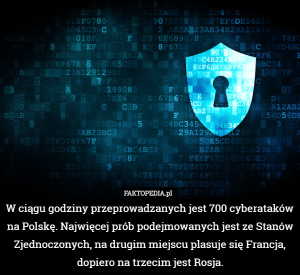 W ciągu godziny przeprowadzanych jest 700 cyberataków na Polskę. Najwięcej