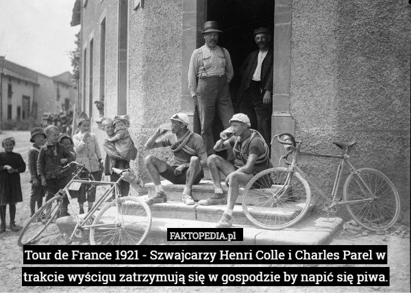 Tour de France 1921 - Francuzi Henri Colle i Charles Parel  w trakcie wyścigu