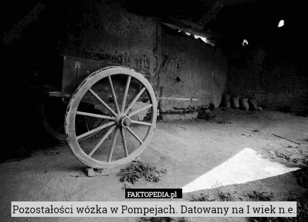 Pozostałości wózka w Pompejach. Datowany na I wiek n.e.