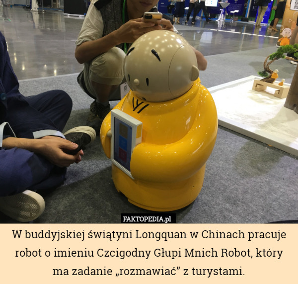 W buddyjskiej świątyni Longquan w Chinach pracuje robot o imieniu...