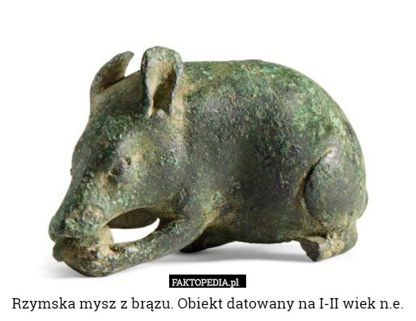 Rzymska mysz z brązu. Obiekt datowany na I-II wiek n.e.