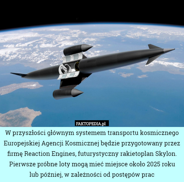 W przyszłości głównym systemem transportu kosmicznego Europejskiej Agencji Kosmicznej...