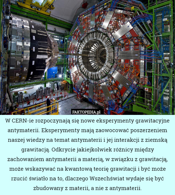 W CERN-ie rozpoczynają się nowe eksperymenty grawitacyjne antymaterii. Eksperymenty...