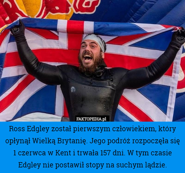 Ross Edgley został pierwszym człowiekiem, który opłynął...