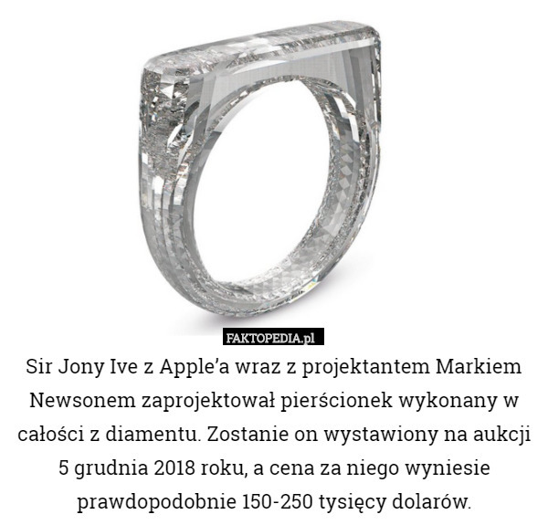 Sir Jony Ive z Apple’a wraz z projektantem Markiem Newsonem zaprojektował...
