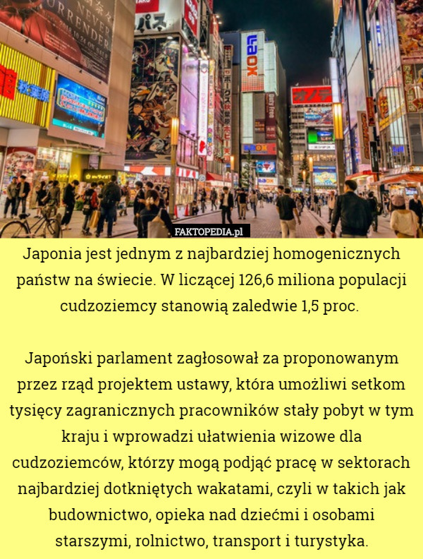 Japonia jest jednym z najbardziej homogenicznych państw na świecie. W liczącej...