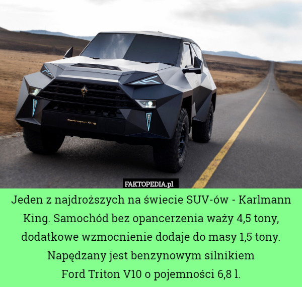 Jeden z najdroższych na świecie SUV-ów - Karlmann King. Samochód bez opancerzenia...