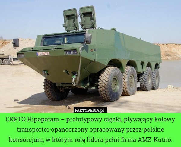 CKPTO Hipopotam – prototypowy ciężki, pływający kołowy transporter opancerzony...