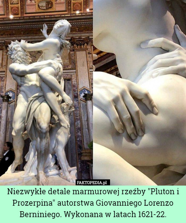 Niezwykłe detale marmurowej rzeźby "Pluton i Prozerpina" autorstwa...
