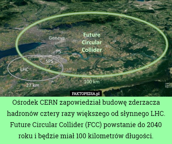 Ośrodek CERN zapowiedział budowę zderzacza hadronów cztery razy większego...