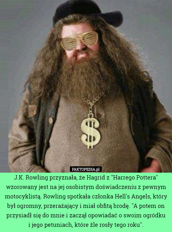 J.K. Rowling przyznała, że Hagrid z "Harrego Pottera" wzorowany...