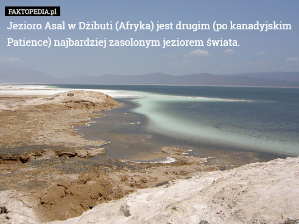 Jezioro Asal w Dżibuti (Afryka) jest drugim (po kanadyjskim Patience) najbardziej...