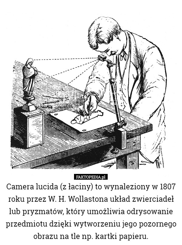 Camera lucida (z łaciny) to wynaleziony w 1807 roku przez W. H. Wollastona...