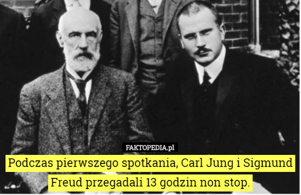 Podczas pierwszego spotkania, Carl Jung i Sigmund Freud przegadali...