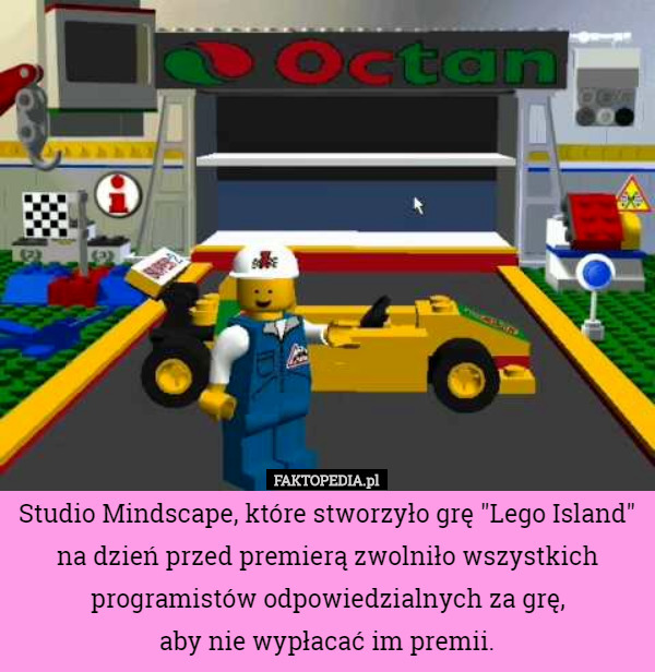 Studio Mindscape, które stworzyło grę "Lego Island" na dzień przed...