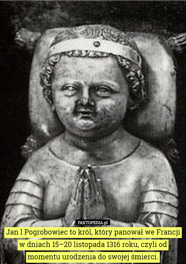 Jan I Pogrobowiec to król, który panował we Francji w dniach 15–20 listopada...