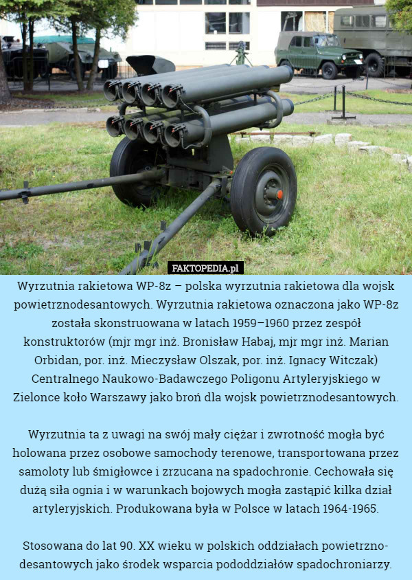 Wyrzutnia rakietowa WP-8z – polska wyrzutnia rakietowa dla wojsk...