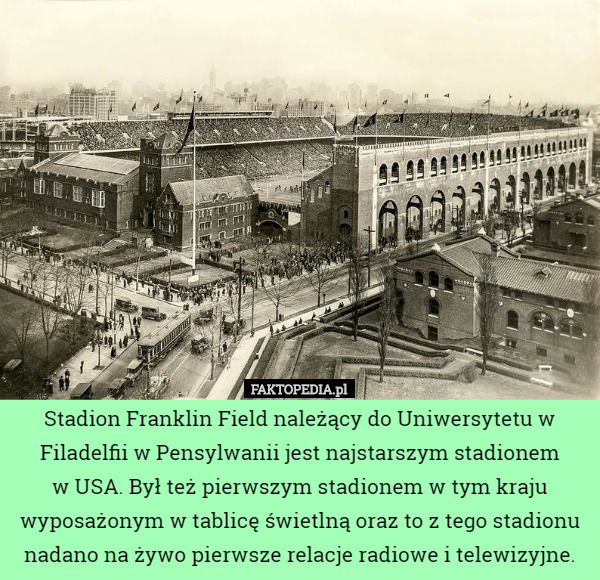 Stadion Franklin Field należący do Uniwersytetu w Filadelfii w Pensylwanii...