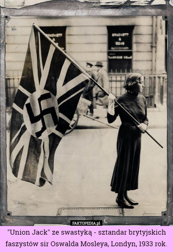 "Union Jack" ze swastyką - sztandar brytyjskich faszystów sir...