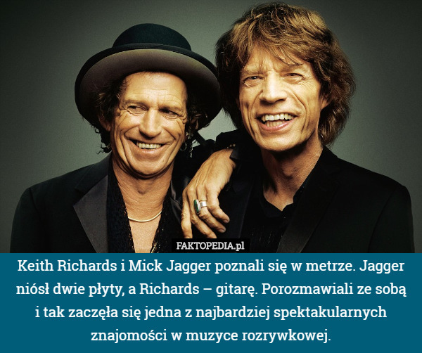 Keith Richards i Mick Jagger poznali się w metrze. Jagger niósł dwie płyty...