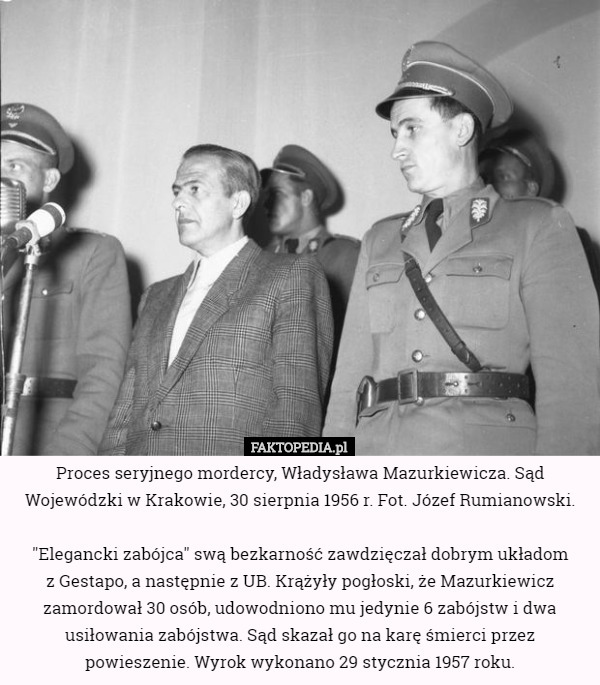 Proces seryjnego mordercy, Władysława Mazurkiewicza. Sąd Wojewódzki w...