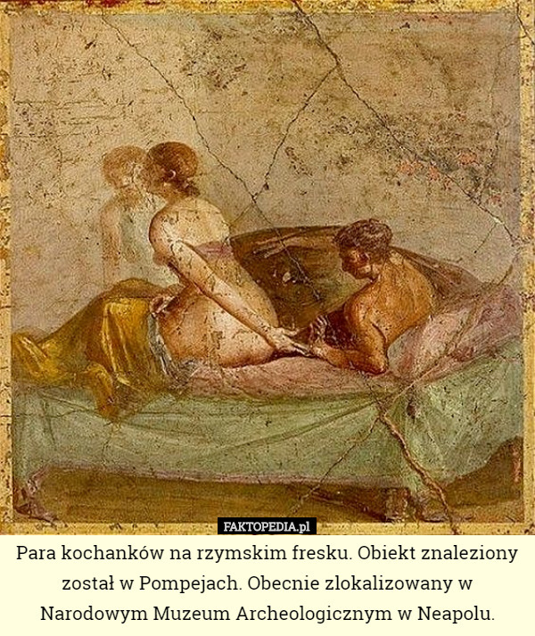 Para kochanków na rzymskim fresku. Obiekt znaleziony został w...