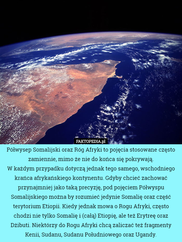 Półwysep Somalijski oraz Róg Afryki to pojęcia stosowane często zamiennie...
