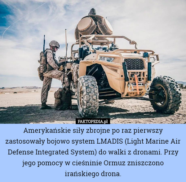 Amerykańskie siły zbrojne po raz pierwszy zastosowały bojowo system LMADIS