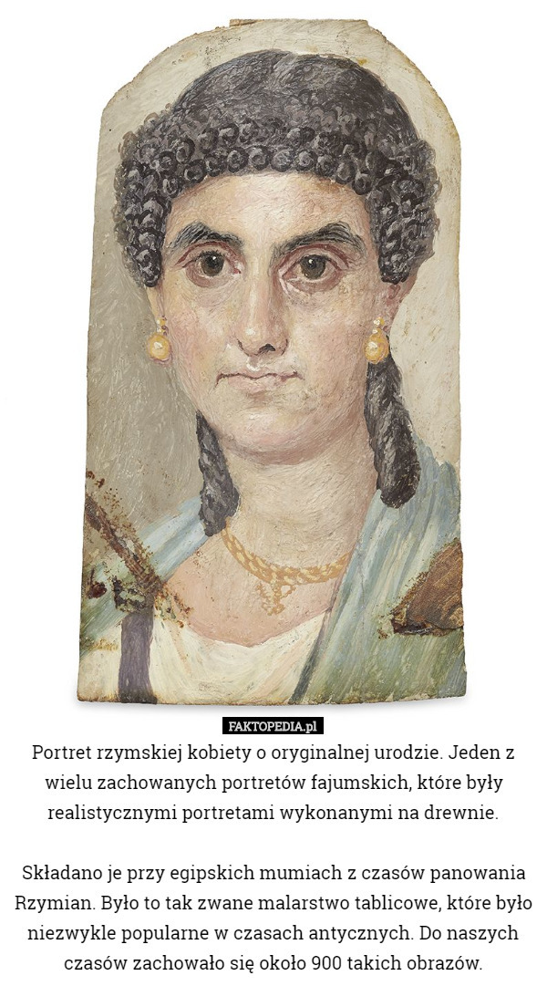 Portret rzymskiej kobiety o oryginalnej urodzie. Jeden z wielu zachowanych...