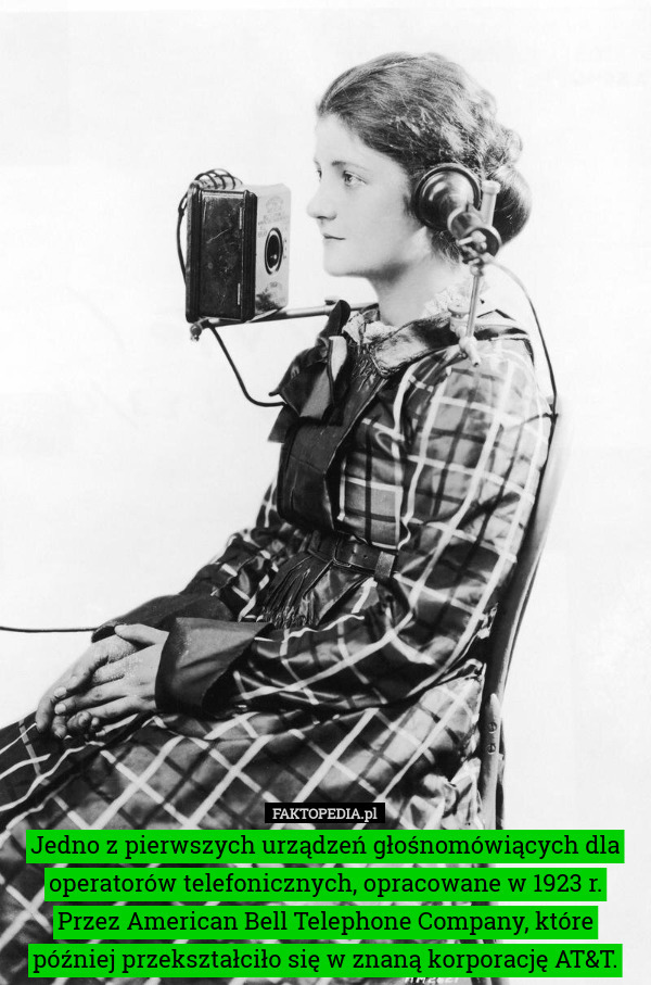 Jedno z pierwszych urządzeń głośnomówiących dla operatorów telefonicznych,