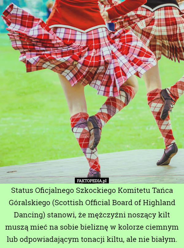 Status Oficjalnego Szkockiego Komitetu Tańca Góralskiego (Scottish Official...