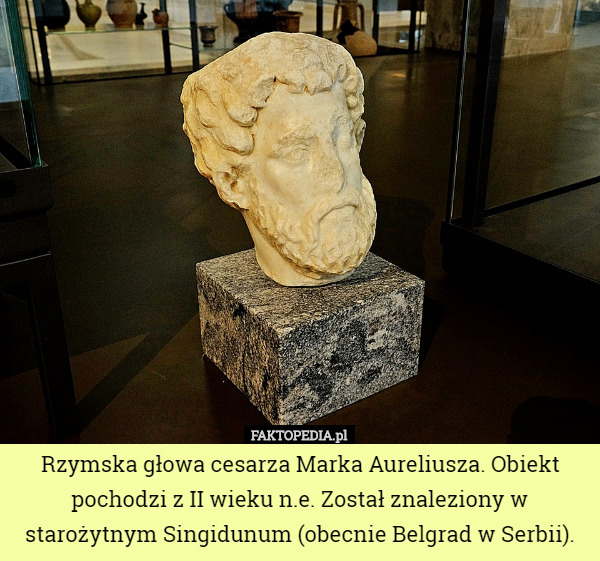 Rzymska głowa cesarza Marka Aureliusza. Obiekt pochodzi z...