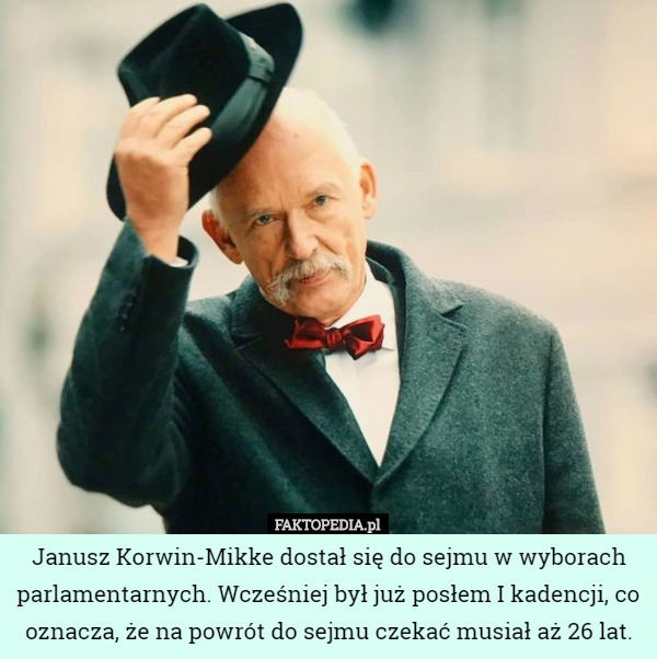 Janusz Korwin-Mikke dostał się do sejmu w wyborach parlamentarnych. Wcześniej...