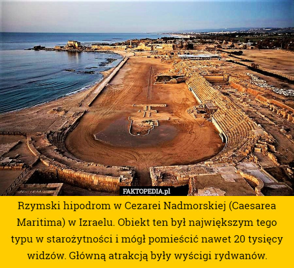 Rzymski hipodrom w Cezarei Nadmorskiej (Caesarea Maritima) w Izraelu. Obiekt...