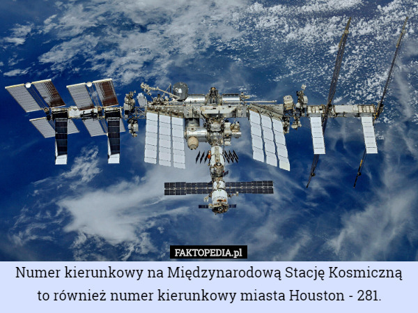 Numer kierunkowy na Międzynarodową Stację Kosmiczną to również numer kierunkowy...