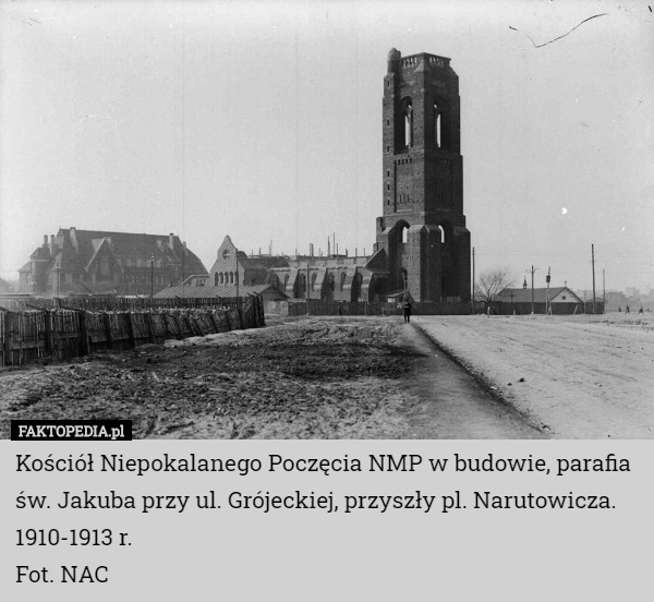 Kościół Niepokalanego Poczęcia NMP w budowie, parafia św. Jakuba przy ul.