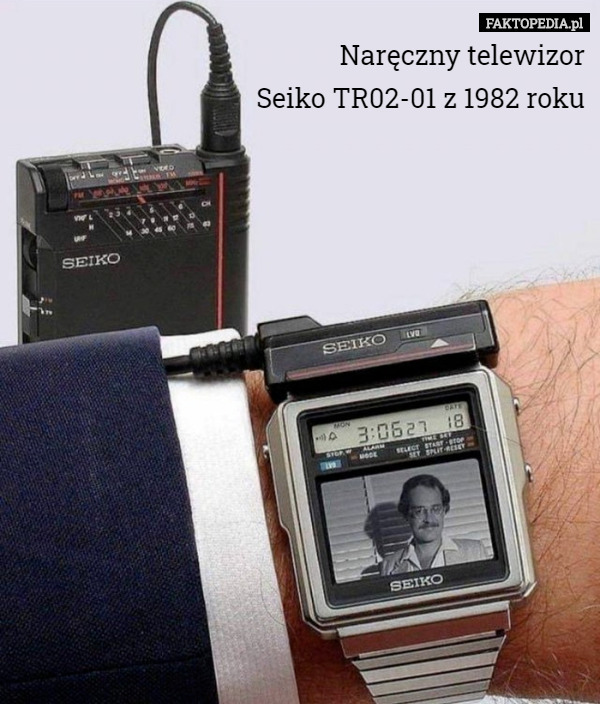 Naręczny telewizor Seiko TR02-01 z 1982 roku