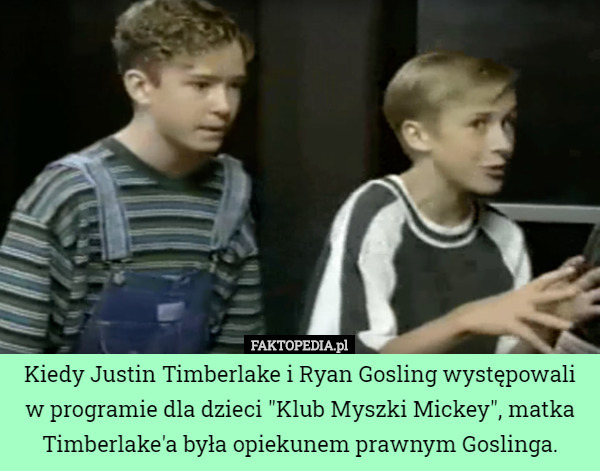 Kiedy Justin Timberlake i Ryan Gosling występowali w programie dla dzieci...