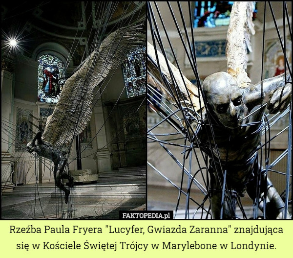 Rzeźba Paula Fryera "Lucyfer, Gwiazda Zaranna" znajdująca się...