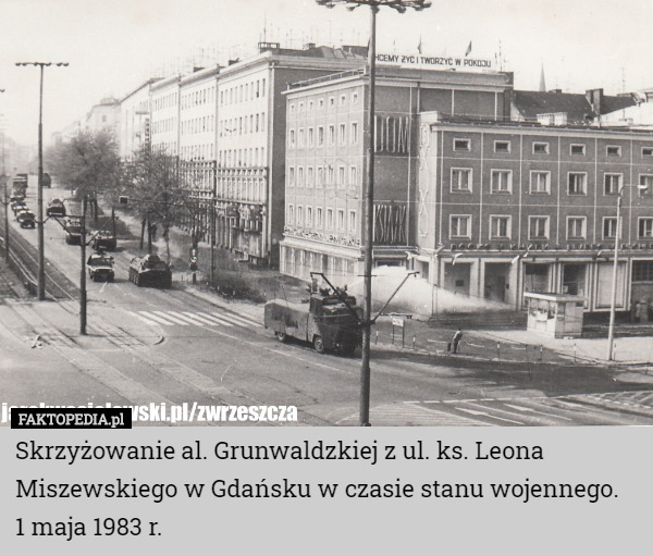 Skrzyżowanie al. Grunwaldzkiej z ul. ks. Leona Miszewskiego w Gdańsku w